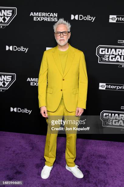 Writer and director James Gunn attends the world premiere of Marvel Studios' "Guardians Of The Galaxy Vol. 3" at Dolby Theatre on April 27, 2023 in...