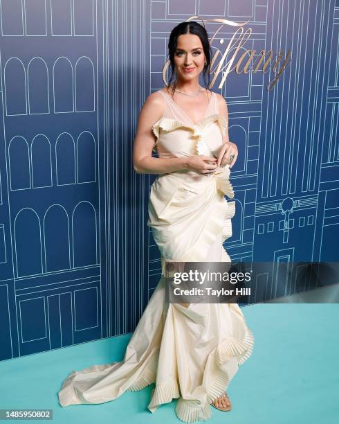 Katy Perry attends the reopening of The Landmark at Tiffany & Co 5th Avenue on April 27, 2023 in New York City.