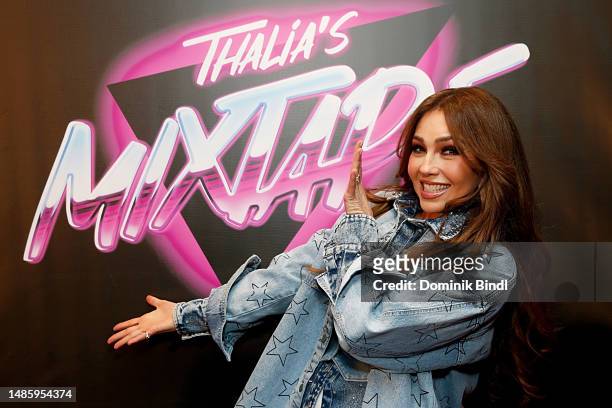 Thalía attends the "Thalia's Mixtape: The Soundtrack Of My Life" exclusive screening at Hudson Yards on April 27, 2023 in New York City.