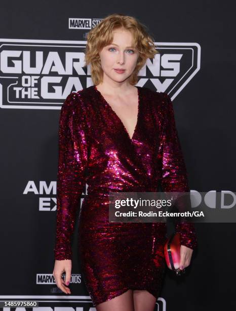 Molly C. Quinn attends the world premiere of Marvel Studios' "Guardians of the Galaxy Vol. 3" at Dolby Theatre on April 27, 2023 in Hollywood,...