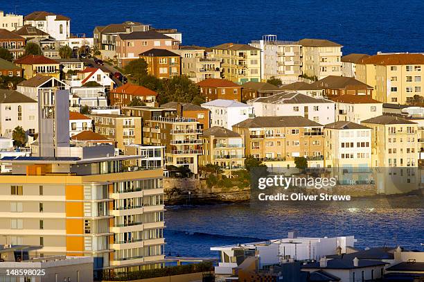 ben buckler headland, north bondi from bellevue hill. - north sydney stock pictures, royalty-free photos & images