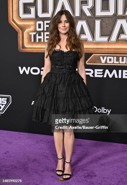 Linda Cardellini attends the World Premiere of Marvel Studios' "Guardians of the Galaxy Vol. 3" on April 27, 2023 in Hollywood, California.