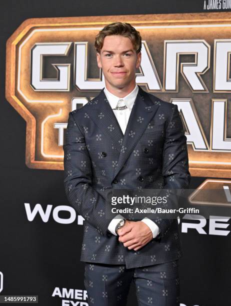 Will Poulter attends the World Premiere of Marvel Studios' "Guardians of the Galaxy Vol. 3" on April 27, 2023 in Hollywood, California.