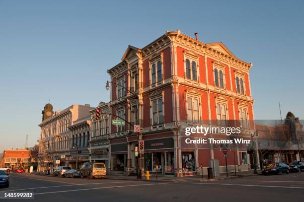 historic old town of petaluma. - petaluma stock pictures, royalty-free photos & images