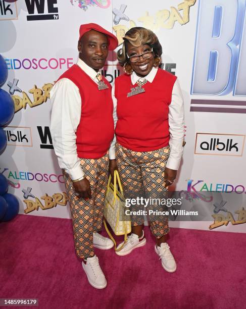 Mike Mitchell and Amber Mitchell of Amber & Mike ATL attend "Brat Loves Judy" Season 3 Premiere Screening at Regal Atlantic Station on April 27, 2023...