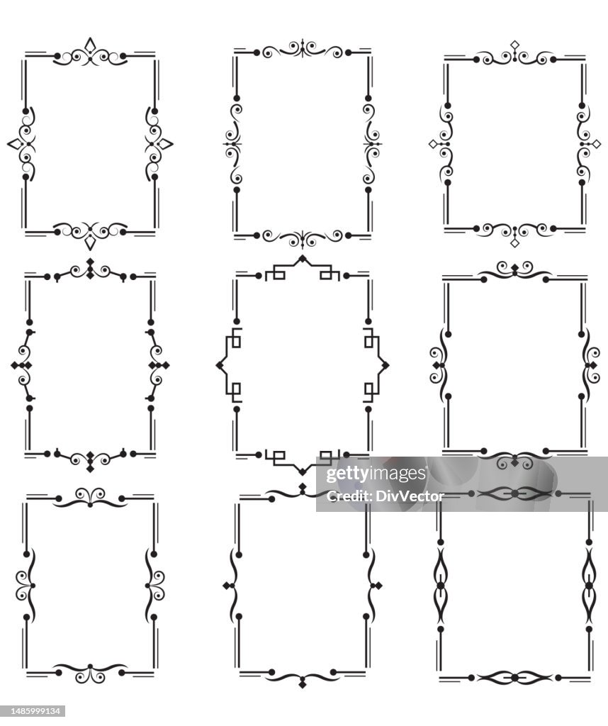 Calligraphic ornament set