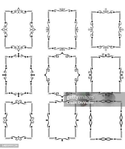calligraphic ornament set - underline vector stock illustrations