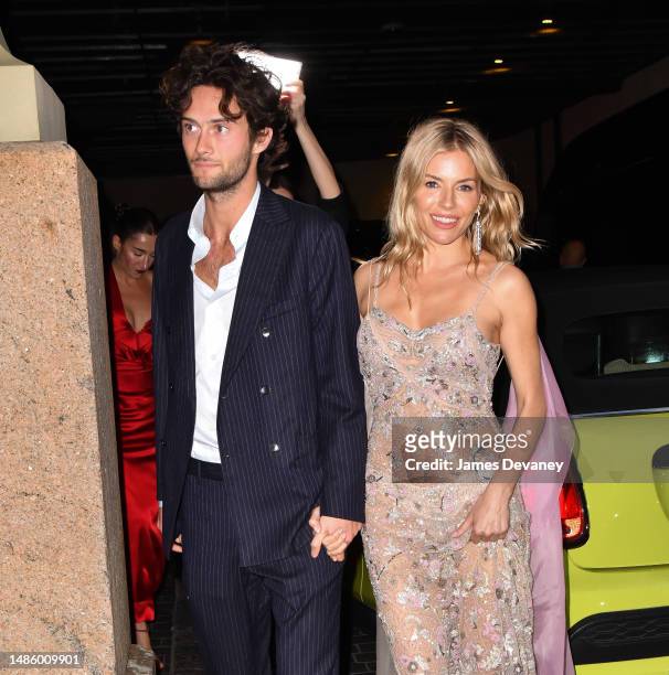 Oli Green and Sienna Miller attend the 2023 The Prince's Trust Gala at Cipriani South Street on April 27, 2023 in New York City.