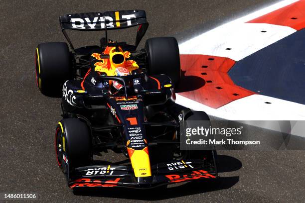 Max Verstappen of the Netherlands driving the Oracle Red Bull Racing RB19 on track during practice ahead of the F1 Grand Prix of Azerbaijan at Baku...