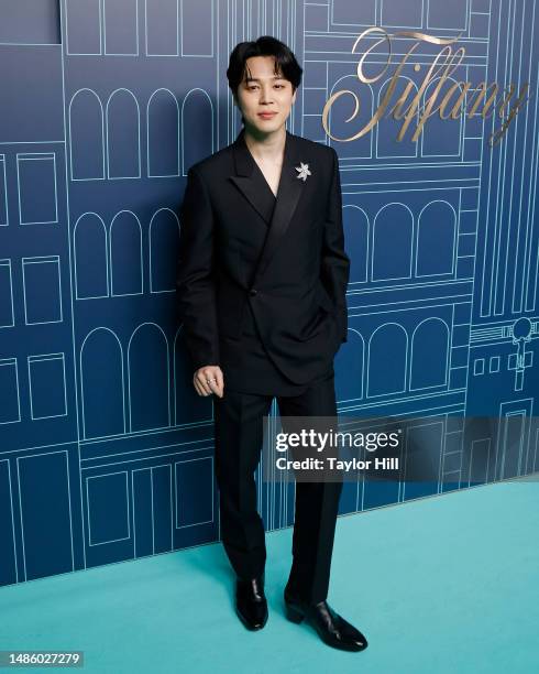 Jimin attends the reopening of The Landmark at Tiffany & Co 5th Avenue on April 27, 2023 in New York City.