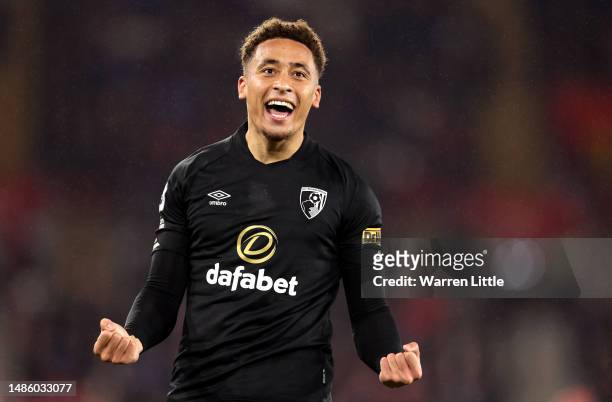 Marcus Tavernier of AFC Bournemouth celebrates scoring the teams first goal during the Premier League match between Southampton FC and AFC...