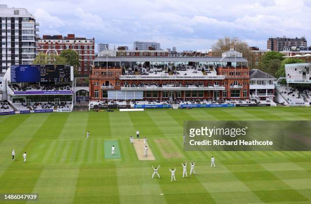General view as Kent make an appeal during the LV= Insurance County Championship Division 1 match between Middlesex and Kent at Lord's Cricket Ground...