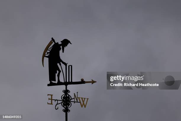 View of the Lord's weather vane during the LV= Insurance County Championship Division 1 match between Middlesex and Kent at Lord's Cricket Ground on...