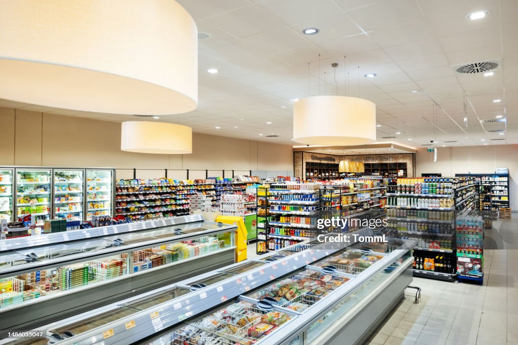 A Well Stocked And Modern Supermarket
