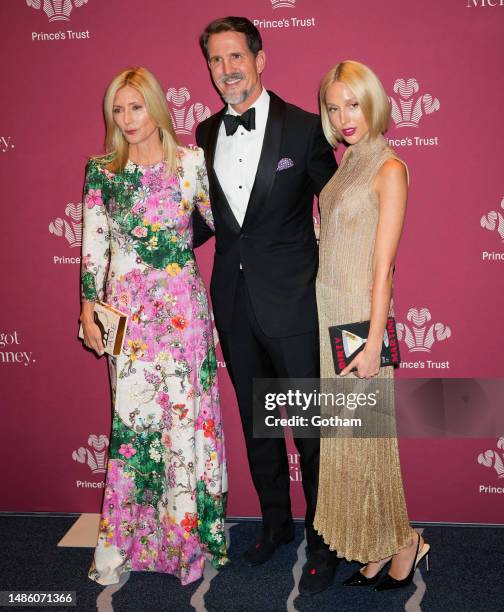 Crown Prince Pavlos and Crown Princess Marie of Greece arrive at Prince's Trust Gala at Cipriani South Street on April 27, 2023 in New York City.