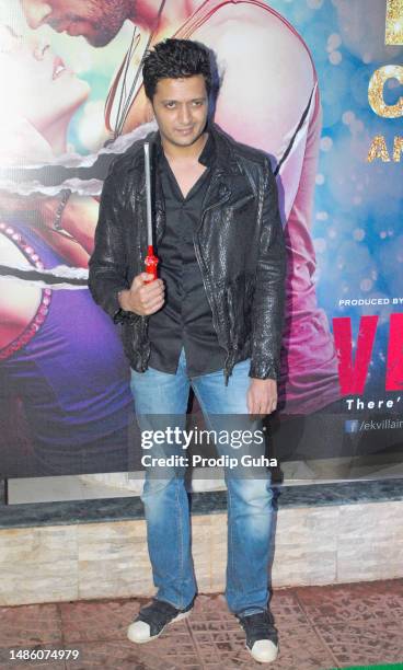 Ritesh deshmukh attends the Film 'EK VILLAIN' 100 Crore Success bash on Julu 15, 2014 in Mumbai, India