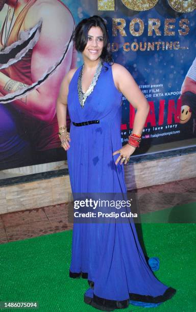 Ekta Kapoor attends the Film 'EK VILLAIN' 100 Crore Success bash on Julu 15, 2014 in Mumbai, India