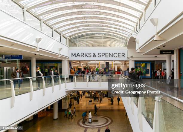 Marks & Spencer, Interior of the Mall shopping center, Cribbs Causeway, Patchway, Bristol, England, UK.