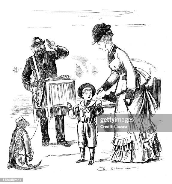 british satire caricature comic cartoon illustration - accordian stock illustrations