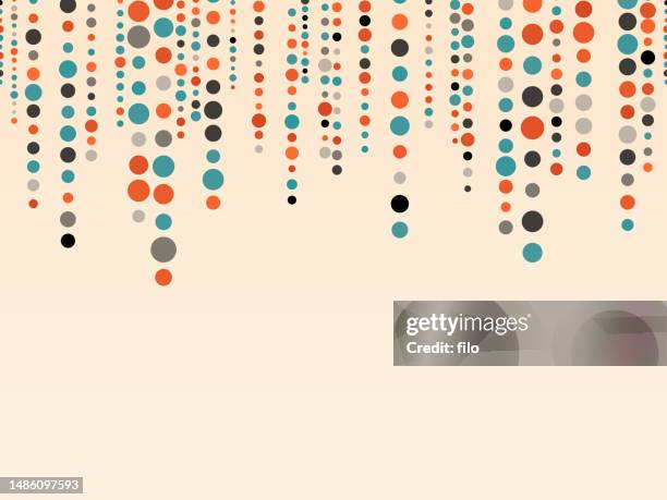 dot abstract confetti celebration streamer modern background - surprise party stock illustrations