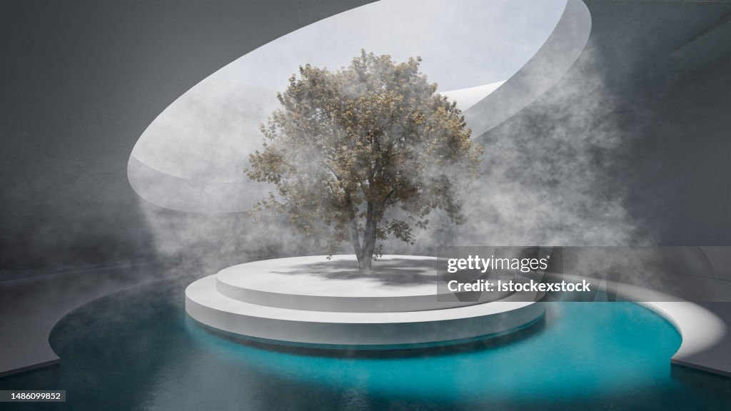 Azure Water With Stand For Product Caustic Effect Light Shadow Pattern ...