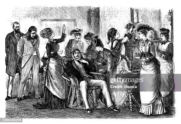 british satire caricature comic cartoon illustration - toothache cartoon stock illustrations