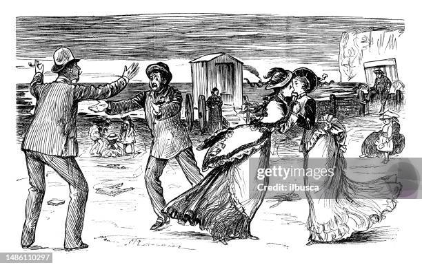 british satire caricature comic cartoon illustration - lgbt history stock illustrations