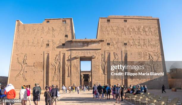 Visiting Edfu 649 Temple Of Edfu Stock Photos, High-Res Pictures, and Images - Getty ...