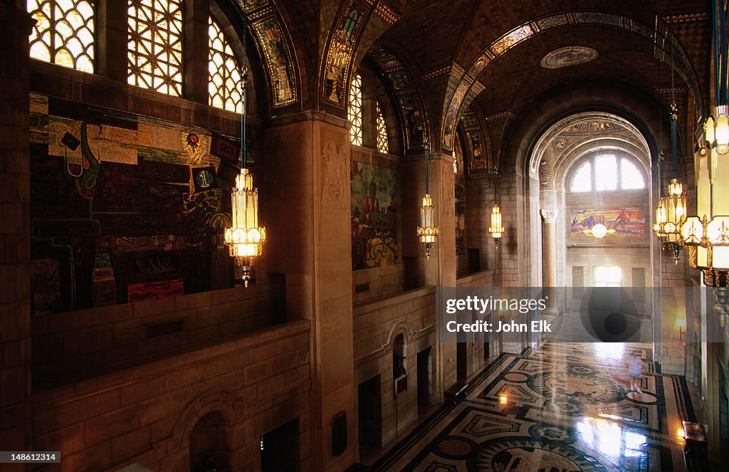 Great Hall Detail Nebraska State Capitol Building High-Res Stock Photo ...