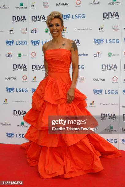 Dame Kelly Holmes DBE OLY attends the DIVA Awards 2023 at 8 Northumberland Avenue on April 28, 2023 in London, England.