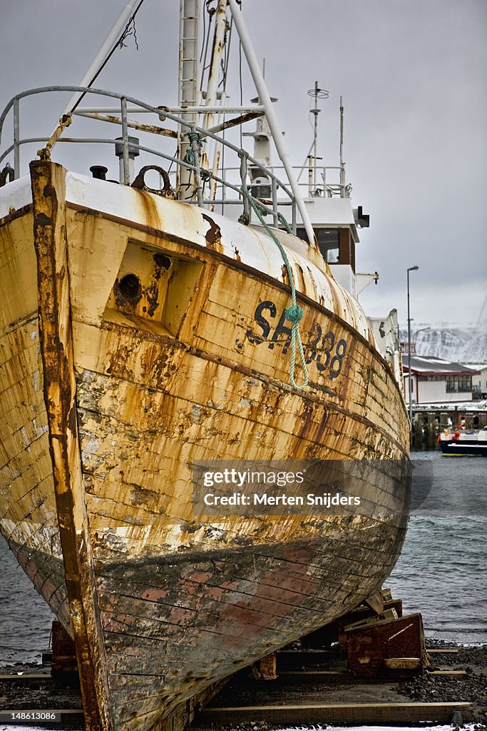 Reykjavik harbour boat repair.