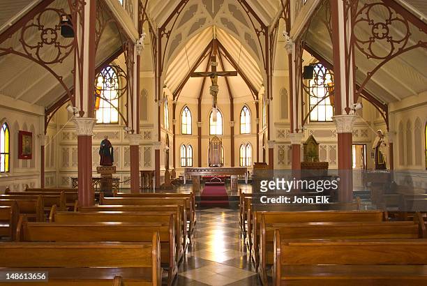 interior of cathedral san marco by gustav eiffel. - arica fotografías e imágenes de stock