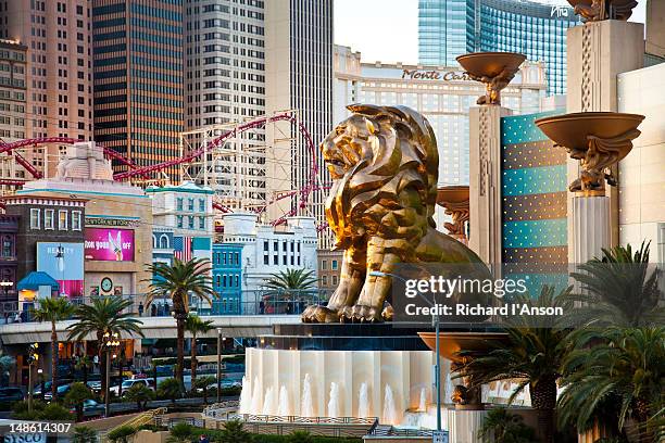 24 Lion Sculpture Outside Of The Mgm Grand Hotel And Casino Las