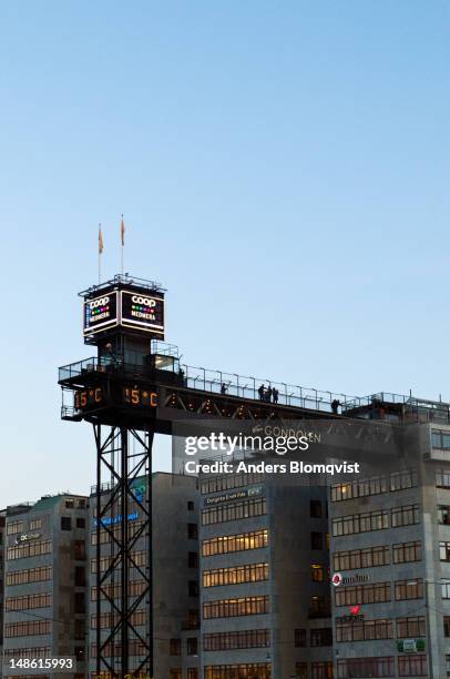 katarinahissen lift on sodermalm. - sodermalm stock pictures, royalty-free photos & images