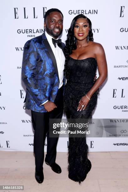 Edward Osefo and Dr. Wendy Osefo attend the Women of Impact Celebration hosted by ELLE at Ciel Social Club on April 28, 2023 in Washington, DC.