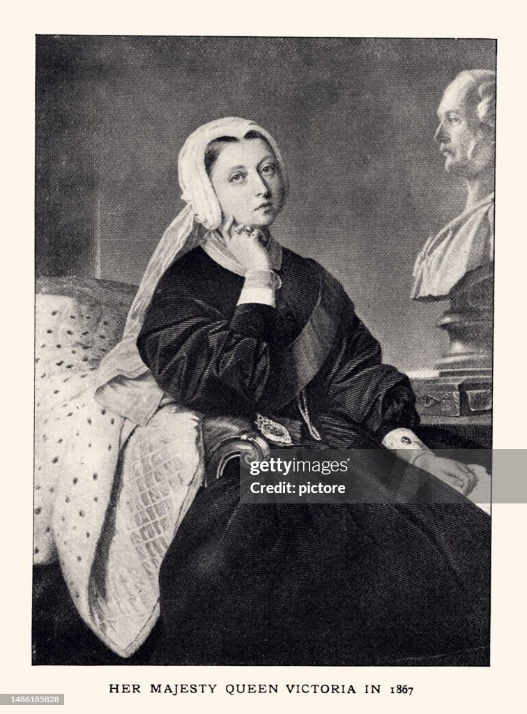 HER MAJESTY QUEEN VICTORIA IN 1867 ( XXXL with many details )