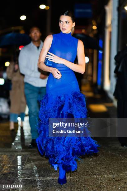 Kendall Jenner is seen in SoHo on April 28, 2023 in New York City.