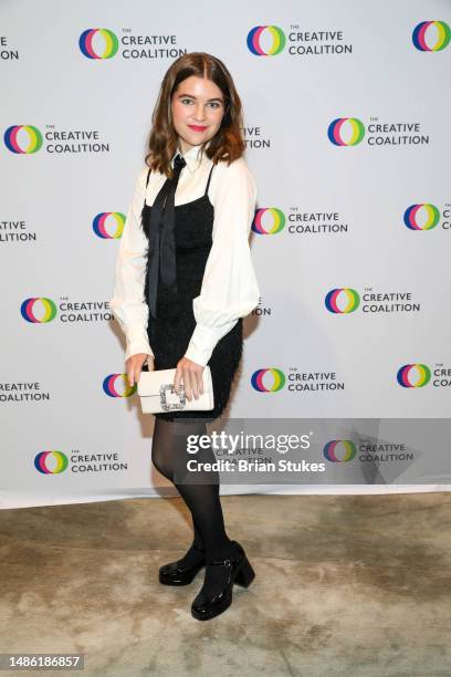 Raegan Revord attends #RightToBearArts Gala hosted by The Creative Coalition at The Madison Hotel on April 28, 2023 in Washington, DC.