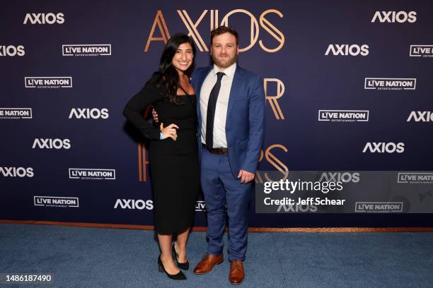 Jaclyn Rothenberg and Daniel Moscowitz attend the Axios After Hours Presented By Live Nation at National Building Museum on April 28, 2023 in...