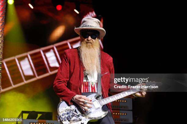 Billy Gibbons of ZZ Top performs onstage during Day 1 of the 2023 Stagecoach Festival on April 28, 2023 in Indio, California.