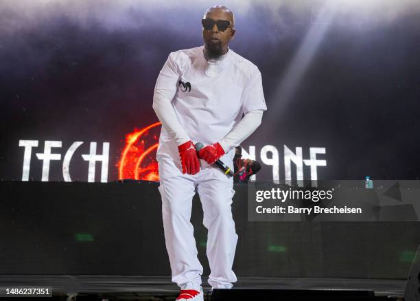 Tech N9ne during the Kelce Jam at Azura Amphitheatre on April 28, 2023 in Bonner Springs, Kansas.