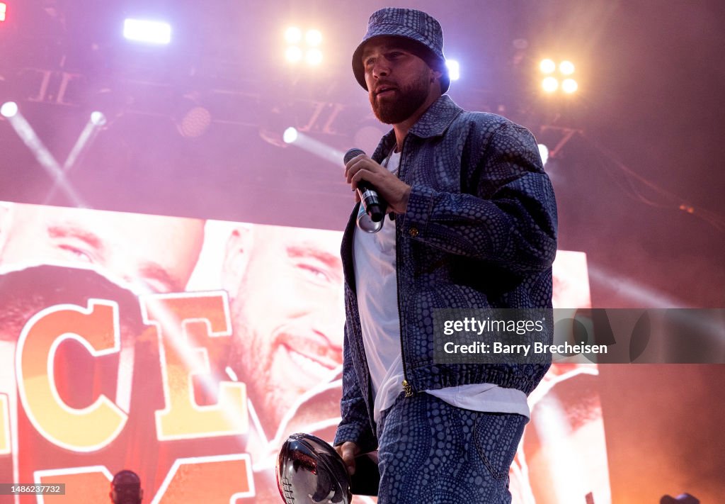 Travis Kelce during the Kelce Jam at Azura Amphitheatre on April 28
