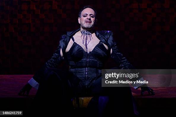 Alejandro Calva performing during 'Siete Veces Adios' play premiere