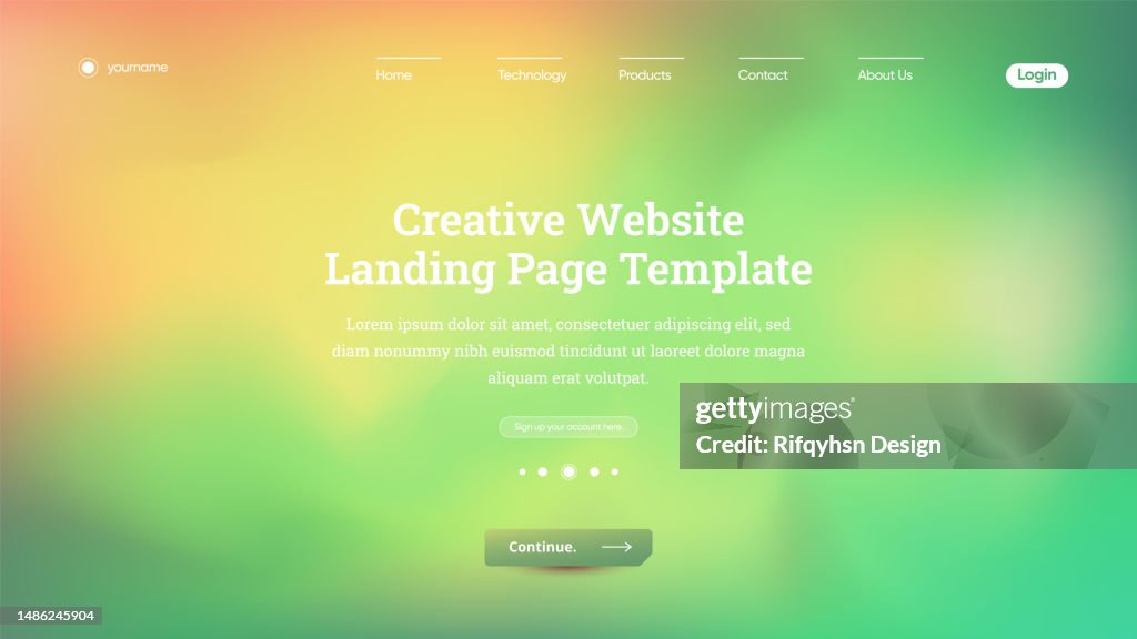 Diseño creativo de plantillas de landing page. Fondo abstracto geométrico futurista moderno.