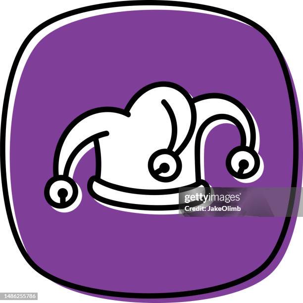 jester hat doodle 2 - joker card stock illustrations