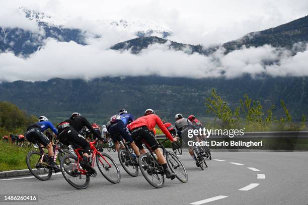 Tom Bohli of Switzerland and Tudor Pro Cycling Team, Eddy Finé of France and Team Cofidis and a general view of the peloton competing during the 6th...