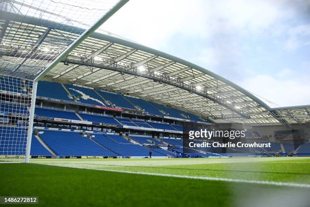 General view inside the stadium prior to the Premier League match between Brighton & Hove Albion and Wolverhampton Wanderers at American Express...