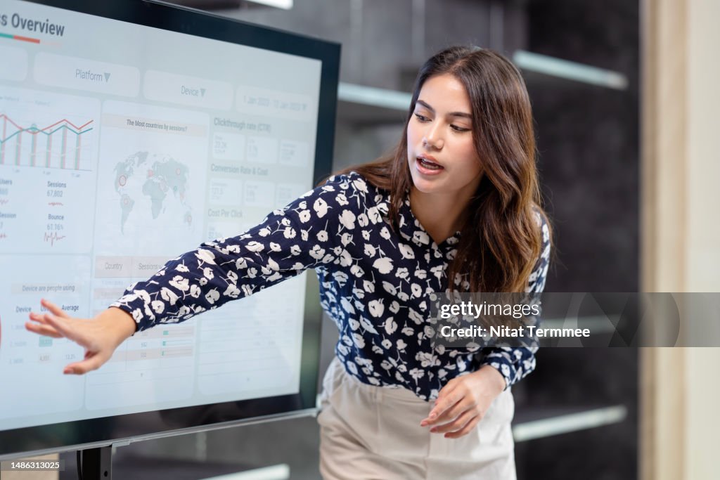 Rebranding Products and Services are Eco-friendly Initiatives that Can Benefit Your Business. Products development manager leading a meeting to improve and determine brand consistency, coherence, and eco-friendly with her team in a business office.