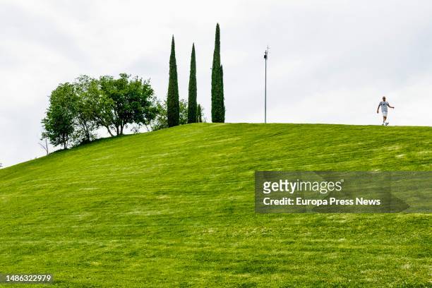 Man walks in the Juan Carlos I Park, on 29 April, 2023 in Madrid, Spain. The State Meteorological Agency has announced for today, April 29,...