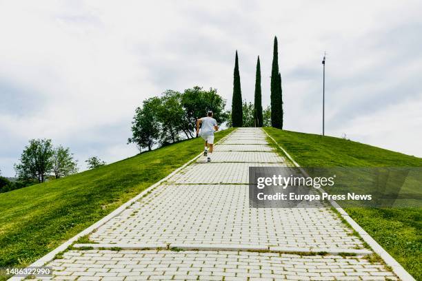 Man walks in the Juan Carlos I Park, on 29 April, 2023 in Madrid, Spain. The State Meteorological Agency has announced for today, April 29,...